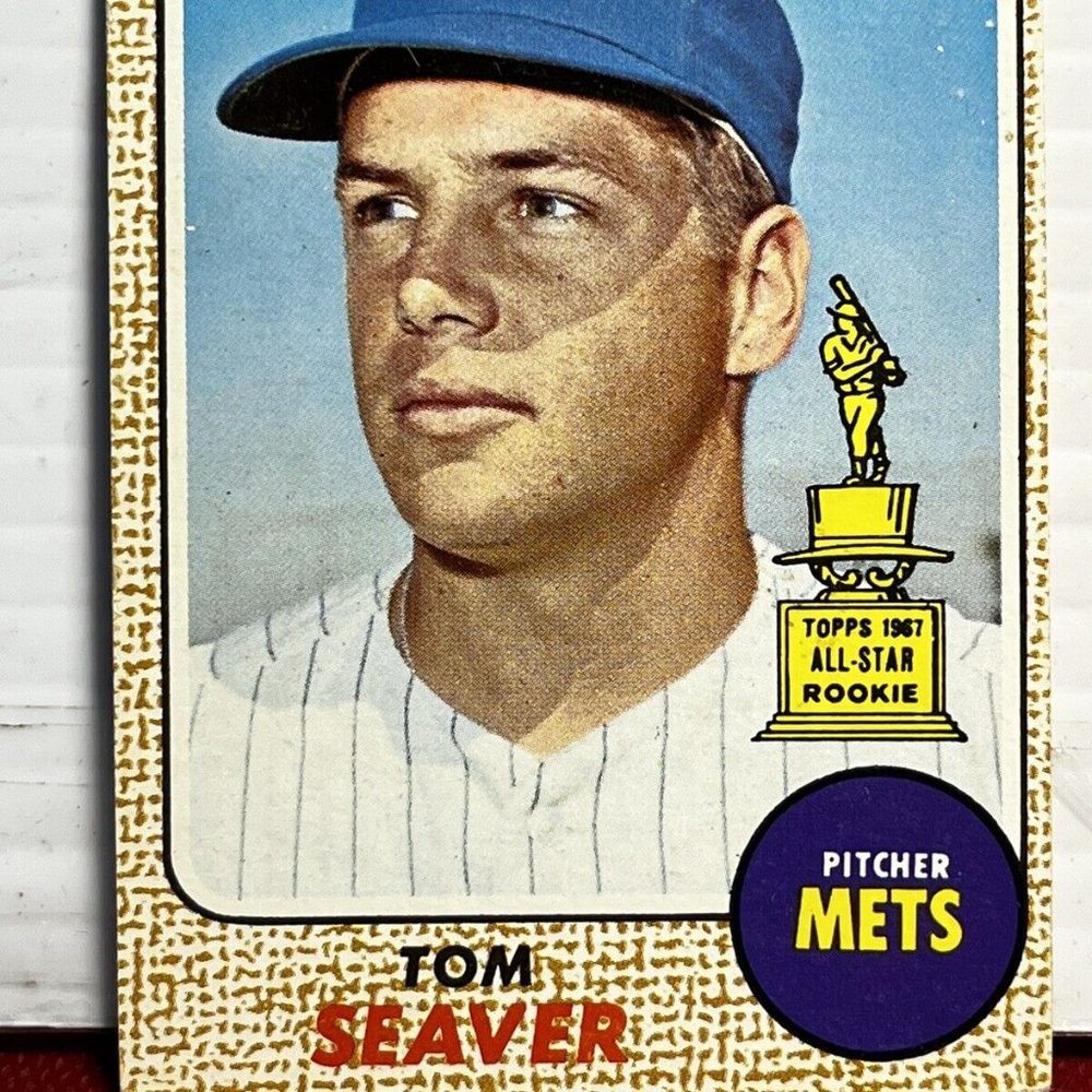 1968 Topps #45 Tom Seaver 2nd Year NEAR MINT Pitcher NRMT Baseball Trophy Card